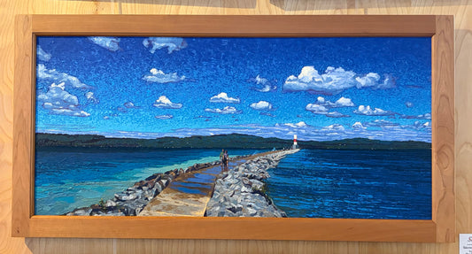 Petoskey Harbor Breakwater by Justin Gustafson