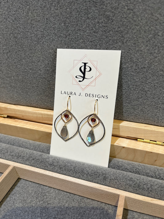 e8026 Autumn Embers Earrings by Laura J