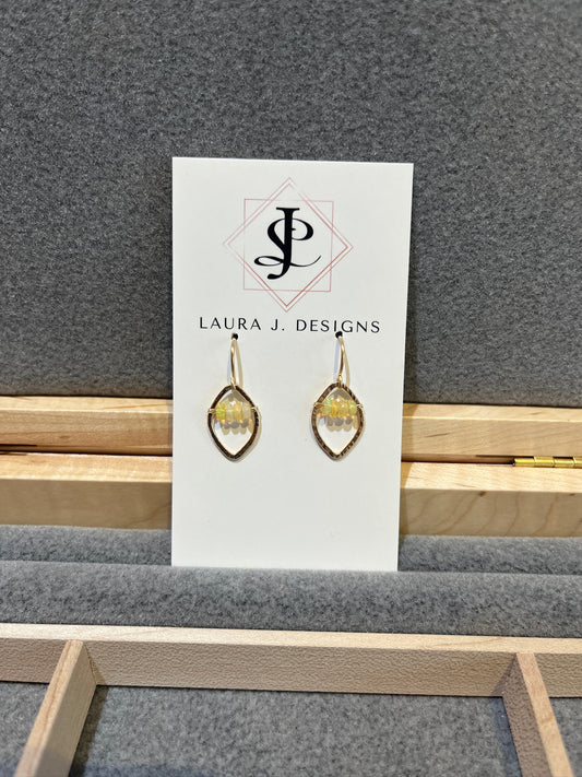 e7803 Opal Flame Earrings by Laura J