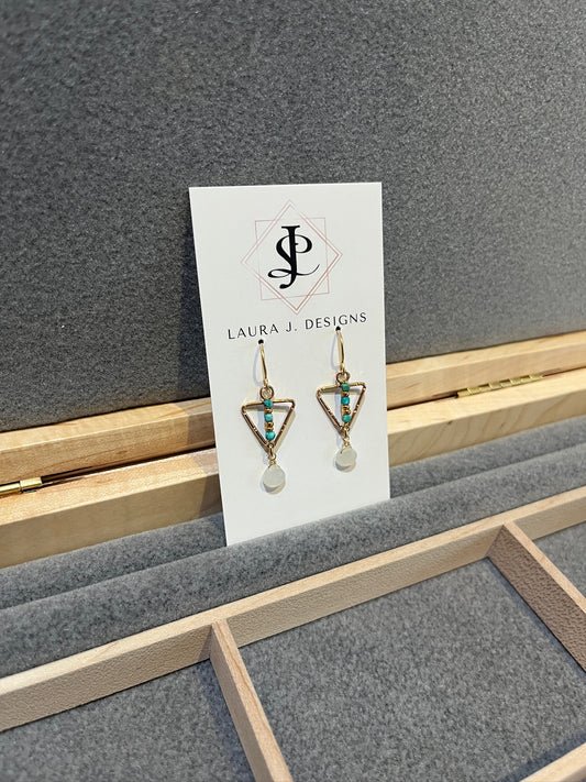 Turquoise Breeze Earrings by Laura J Designs