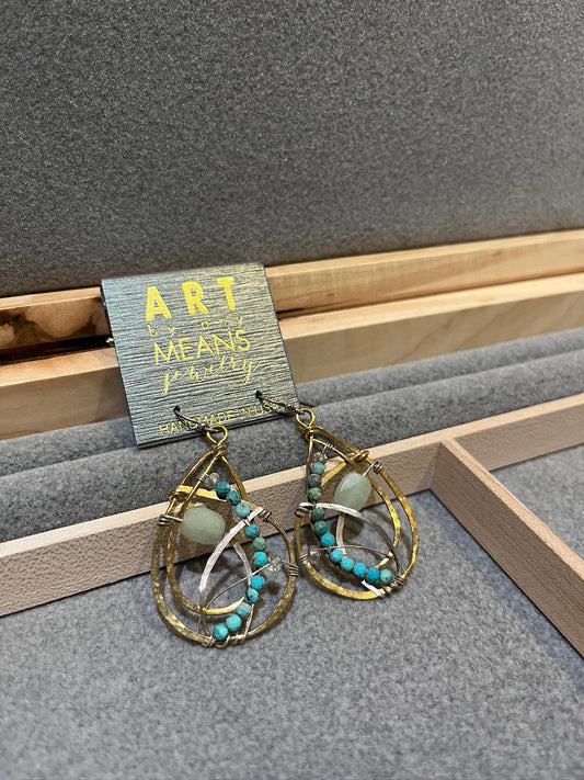 E79061 Spoonful of Turquoise Earrings by Art by Any Means