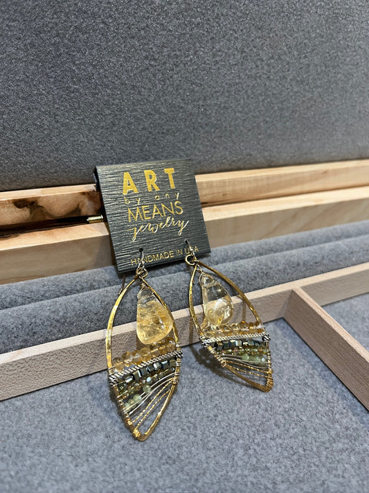 E80036 Drop of Sun Earrings by Art by Any Means