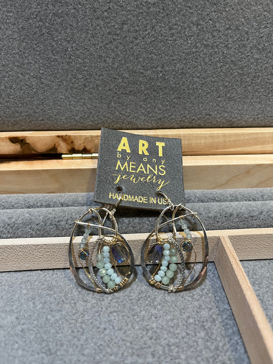 E78455 Nautilus Shell Earrings by Art by Any Means