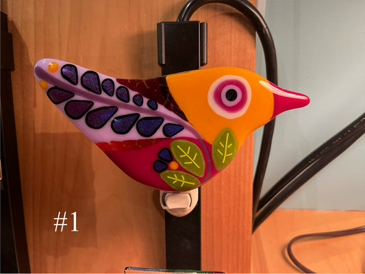 Fused Glass Bird Nightlight by Susan Smith