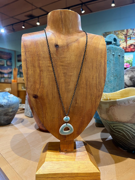 K47 Double Ceramic Necklace by Kim Krumrey