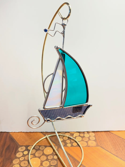 Sailboat Suncatcher by Green Mountain Glass