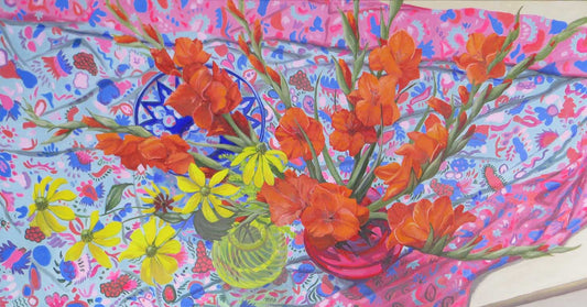 Happy Red Glads by Margie Guyot