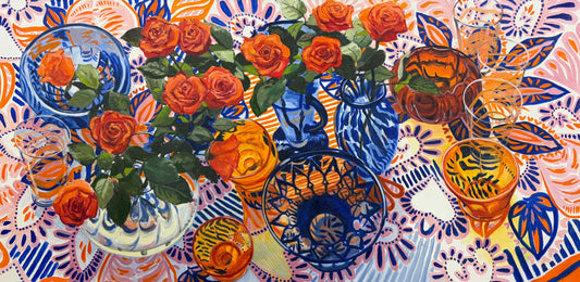 Orange Roses by Margie Guyot