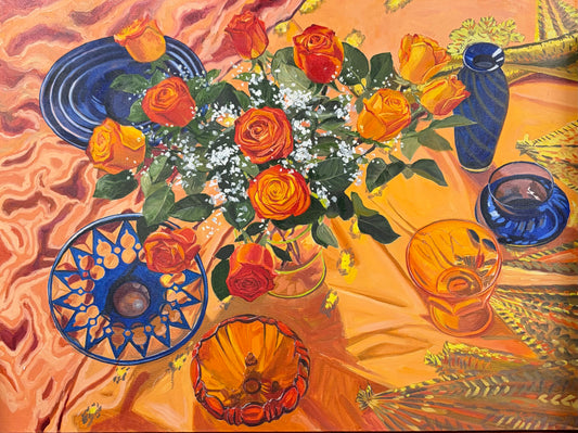 Orange Roses by Margie Guyot