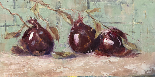 Three Purple Onions by Karen Van Dam Michmerhuizen