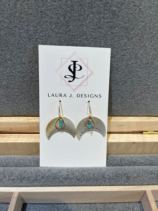 Crescent Moon Earrings by Laura J Designs