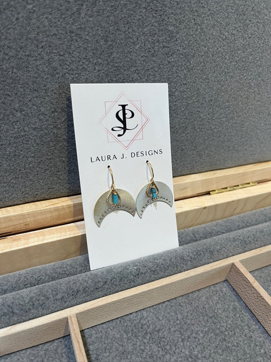 Crescent Moon Earrings by Laura J Designs
