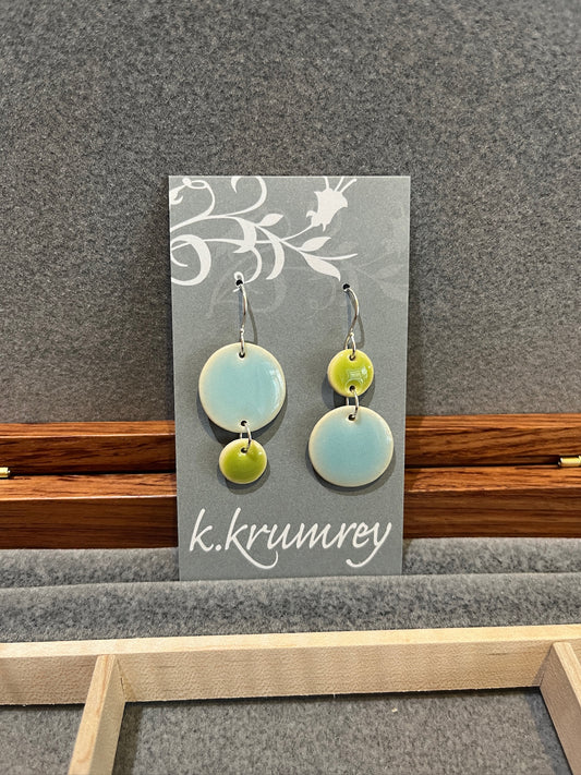 A32 Double Circle Earrings by Kim Krumrey