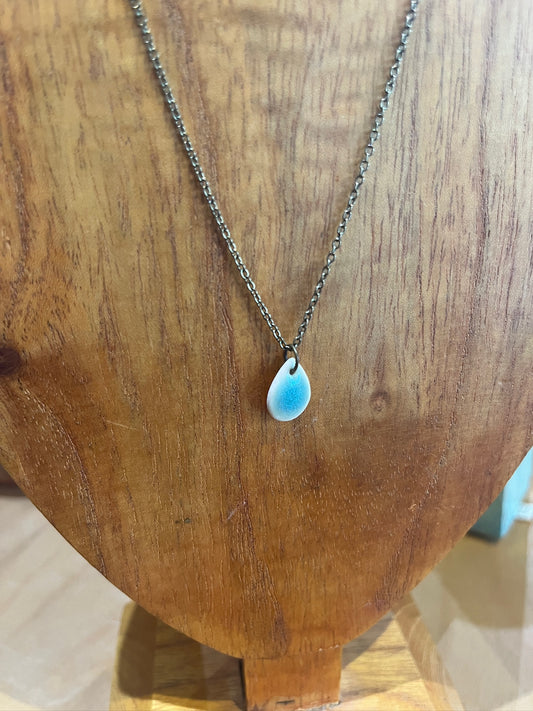 k1 Teardrop Ceramic Necklace by Kim Krumrey