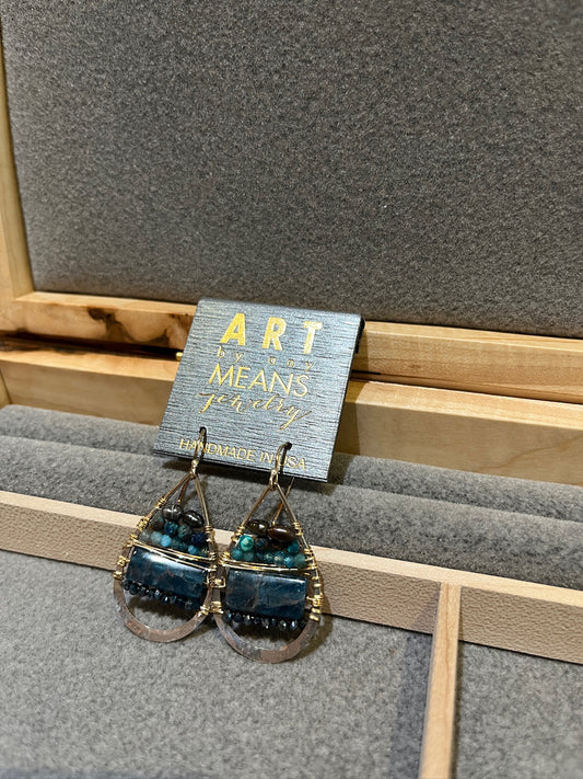 E83568 Apatite Array Earrings by Art by Any Means