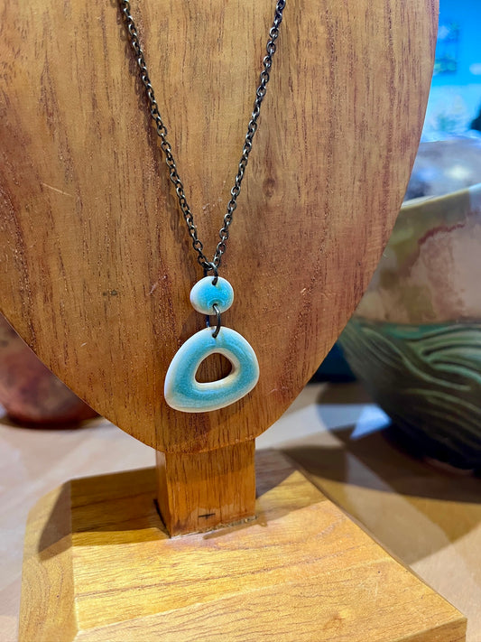 K47 Double Ceramic Necklace by Kim Krumrey