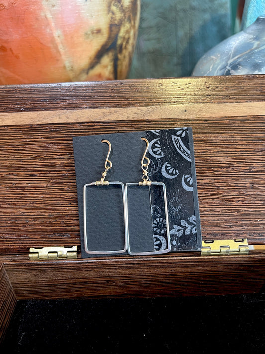 E064 Framed Earrings by Linda Trent